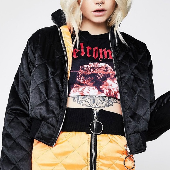 Poster Grl reversible crop bomber - Picture 5 of 6